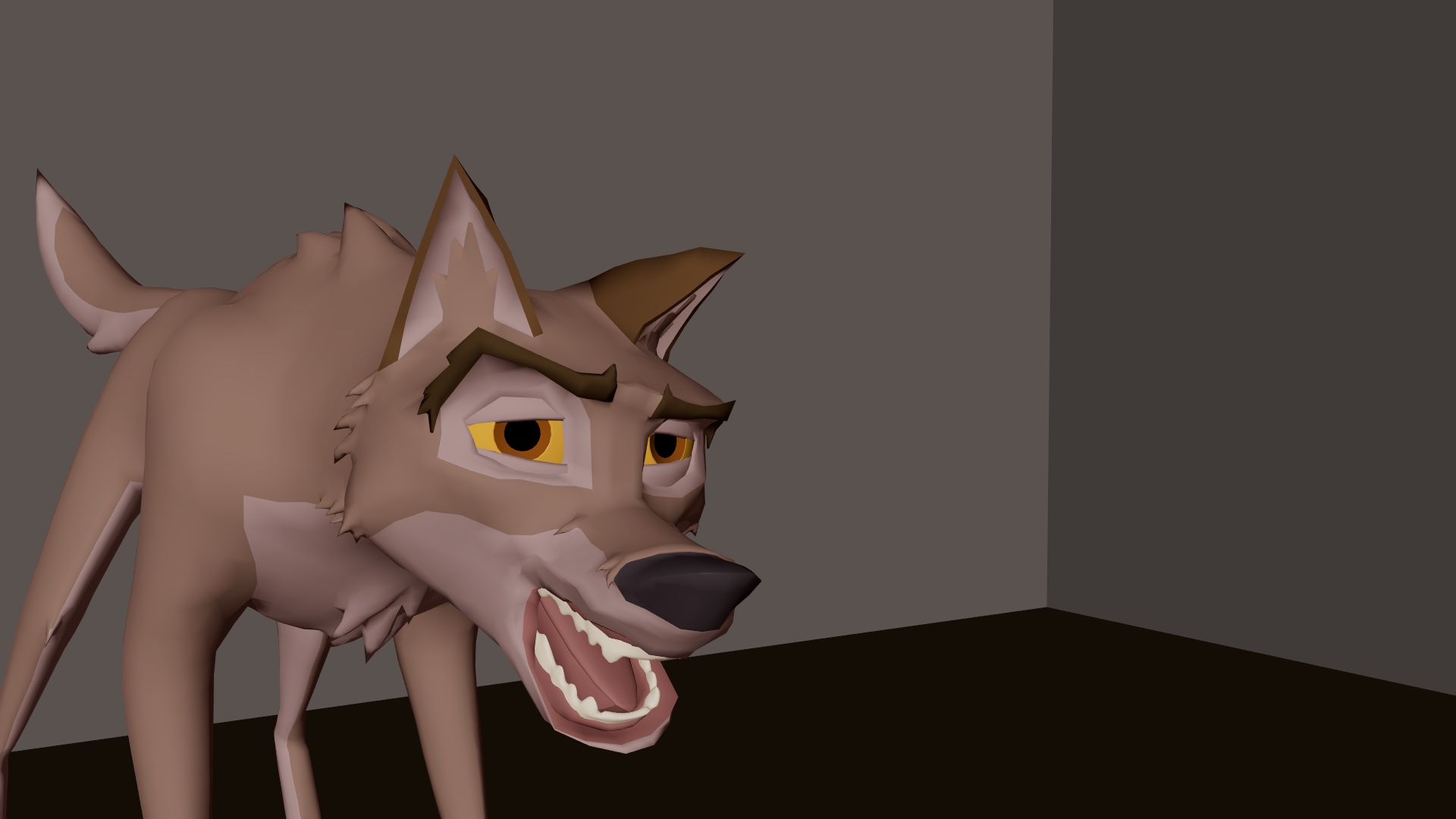Plan d’acting en cours, keyframé sous Maya